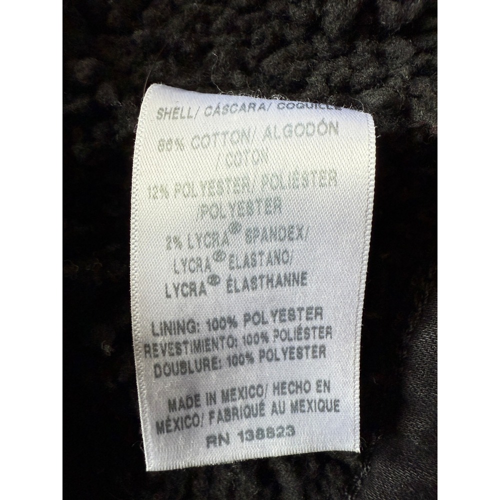 IDYLLWIND - Women's Black Sherpa Lined Denim Cowboy Trucker Jacket - Small - Picture 6 of 7